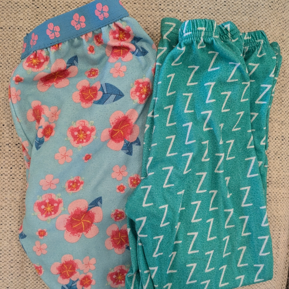 Floral and Z Pattern Pajama Pants